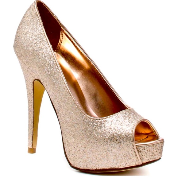 Chinese Laundry Glitter Blush Peep Toe (6) - Picture 1 of 8